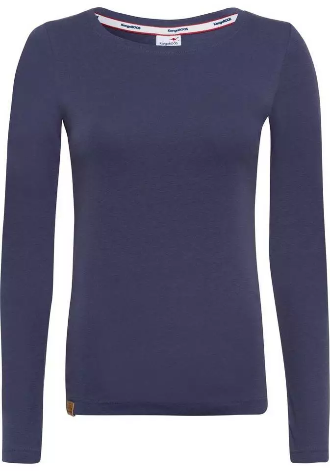 KangaROOS Langarmshirt mit fixierbaren turn-up Ärmel Schwarz, Blau, Weiß 5 KangaROOS Langarmshirt mit fixierbaren turn-up Ärmel Schwarz, Blau, Weiß – Bild 5