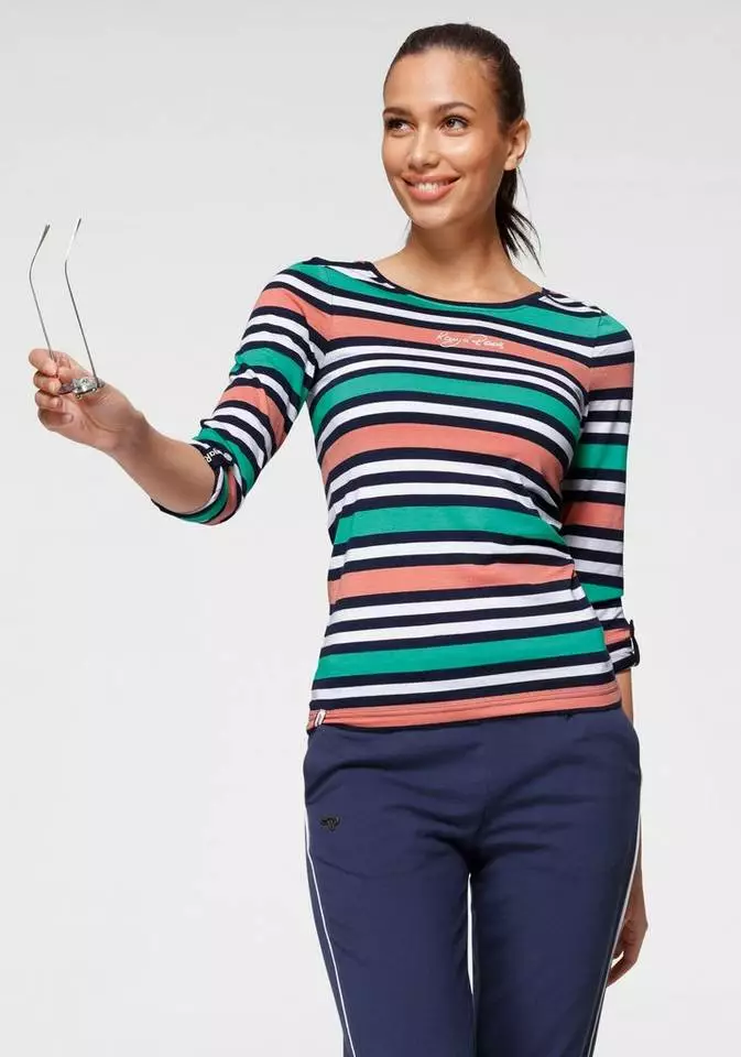 KangaROOS Langarmshirt im tollen Streifen-Design und Logo-Druck - NEUE KOLLEKTION Marine-petrol-coral-weiß, Rot-rosa-marine-weiß 10 KangaROOS Langarmshirt im tollen Streifen-Design und Logo-Druck - NEUE KOLLEKTION Marine-petrol-coral-weiß, Rot-rosa-marine-weiß – Bild 10