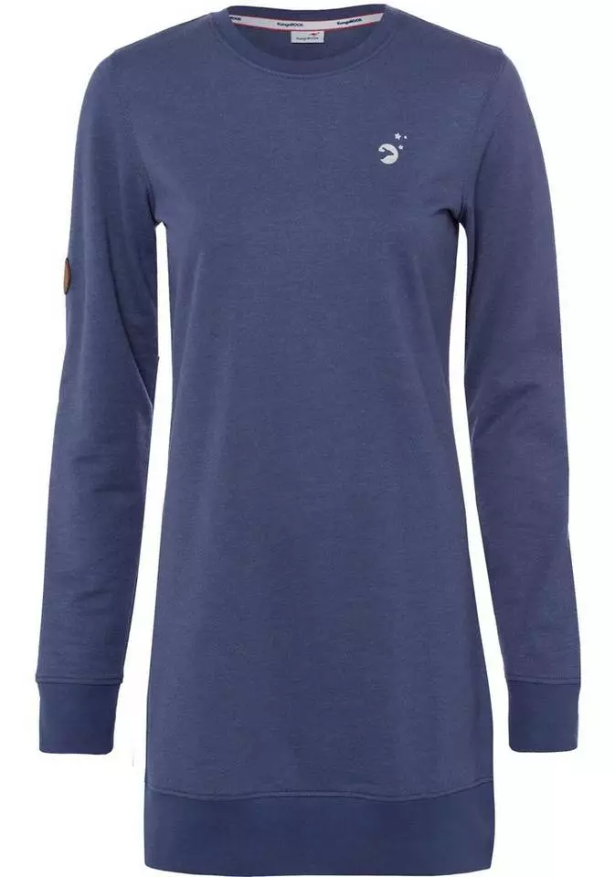 KangaROOS Longsweatshirt mit silver-foil-logo-print auf der Brust - NEUE KOLLEKTION Schwarz, Blau-meliert, Mauve-meliert 5 KangaROOS Longsweatshirt mit silver-foil-logo-print auf der Brust - NEUE KOLLEKTION Schwarz, Blau-meliert, Mauve-meliert – Bild 5