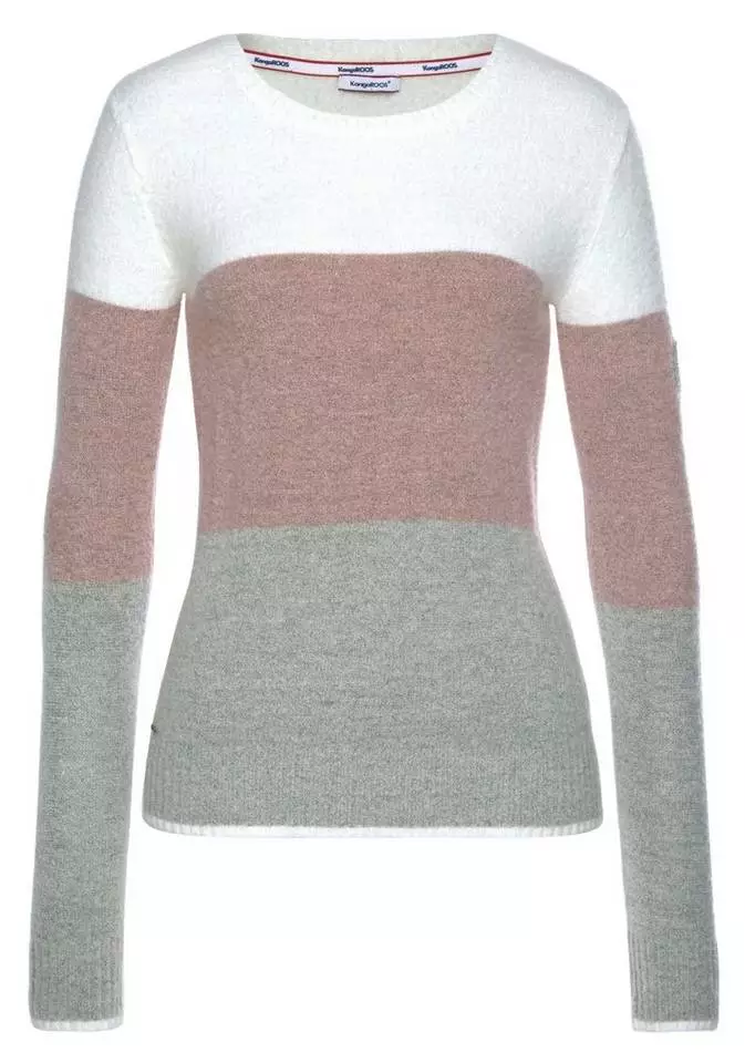 KangaROOS Rundhalspullover aus Loop-Garn im besonderen Blockstreifen 6 KangaROOS Rundhalspullover aus Loop-Garn im besonderen Blockstreifen – Bild 6