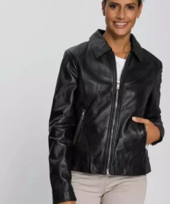 KangaROOS Lederjacke im schlichtem Hemdkragen und Reißverschlüssen - NEUE KOLLEKTION Rosa, Taupe, Schwarz -KangaROOS Verkaufsladen e7c6a010 30fe 5b81 9c52 c0370e7533c3