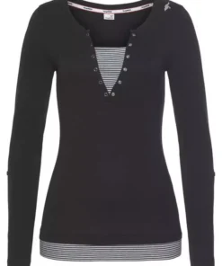 KangaROOS 2-in-1-Shirt mit geöffneter Zierknopfleiste und Turn-up Ärmeln Schwarz-weiß, Himbeere-marine-weiß, Türkis-schwarz-weiß, Marine-weiß -KangaROOS Verkaufsladen e8fc5701 273e 55db 925c 0c95d022b587