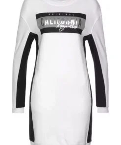 KangaROOS Sweatkleid mit großem Logodruck und kontrastfarbenen Einsätzen - NEUE KOLLEKTION Weiß, Schwarz -KangaROOS Verkaufsladen ecaa6f0e 279b 5912 9aa0 64e248be033b