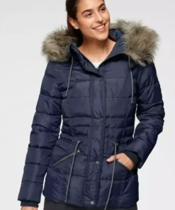 KangaROOS Outdoorjacke in Kurzform, mit abnehmbarem Fellimitat-Kragen an der Kapuze - NEUE KOLLEKTION Marine, Schwarz, Rosa -KangaROOS Verkaufsladen ef7213ca eada 5a0b bfb0 ed58b9f6492b