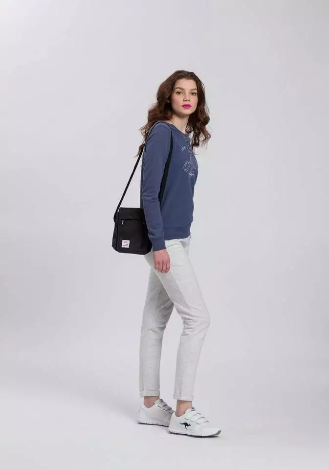 KangaROOS Sweatshirt mit Wording-Front-Print - NEUE KOLLEKTION Graublau, Schwarz 4 KangaROOS Sweatshirt mit Wording-Front-Print - NEUE KOLLEKTION Graublau, Schwarz – Bild 4