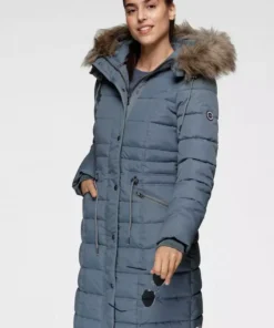 KangaROOS Steppjacke mit kuscheligem, abnehmbarem Fellimitat-Kragen an der Kapuze Graublau, Grün, Schwarz, Rosa -KangaROOS Verkaufsladen f1cdcab9 b62c 5be9 a5d9 af36e5c80912