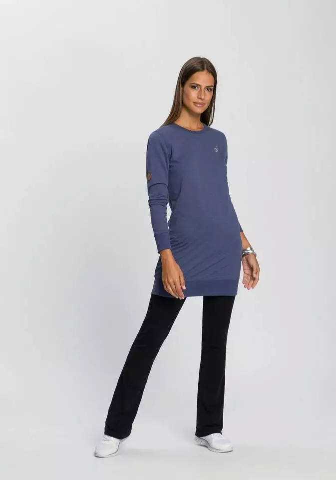 KangaROOS Longsweatshirt mit silver-foil-logo-print auf der Brust - NEUE KOLLEKTION Schwarz, Blau-meliert, Mauve-meliert 4 KangaROOS Longsweatshirt mit silver-foil-logo-print auf der Brust - NEUE KOLLEKTION Schwarz, Blau-meliert, Mauve-meliert – Bild 4