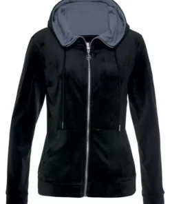 KangaROOS Kapuzensweatjacke aus weichem Nicky-Samt mit collem Nieten-Logo - NEUE KOLLEKTION Schwarz, Marine -KangaROOS Verkaufsladen f45a8967 4cb3 54ea ba25 a271019fc4f4
