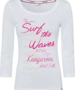 KangaROOS 3/4-Arm-Shirt mit auffälligen Schriftzügen Hellgrau-meliert, Marine, Wei&szlig;, Pink -KangaROOS Verkaufsladen f4ba9070 fc11 59c7 8057 89b54706aea4
