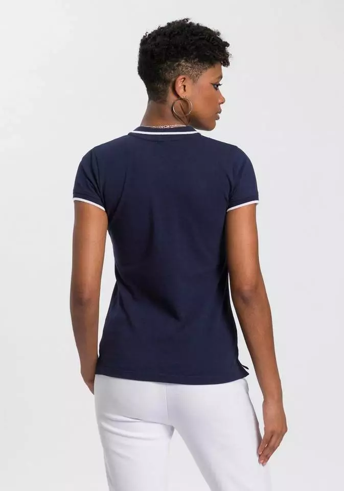 KangaROOS Poloshirt mit großem Malibu-Beach Logo-Druck - NEUE KOLLEKTION Marine, Weiß 2 KangaROOS Poloshirt mit großem Malibu-Beach Logo-Druck - NEUE KOLLEKTION Marine, Weiß – Bild 2