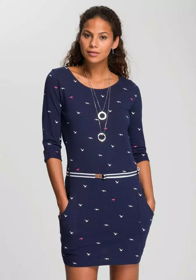 KangaROOS Jerseykleid (Set, mit abnehmbarem Gürtel) im sommerlichen Print Anthrazit-meliert, Mittelblau, Marine, Schwarz 8 KangaROOS Jerseykleid (Set, mit abnehmbarem Gürtel) im sommerlichen Print Anthrazit-meliert, Mittelblau, Marine, Schwarz – Bild 8