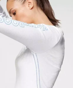 KangaROOS Langarmshirt mit großem Logo-Schriftzug am Arm - NEUE KOLLEKTION Blau-gelb, Schwarz-meliert-wei&szlig;, Wei&szlig;-himmelblau -KangaROOS Verkaufsladen f84ffcf7 0902 52dd acba 00f187fffa8c