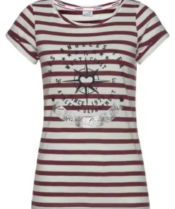 KangaROOS T-Shirt mit großem Metallic-Print vorne Marine-weiß-gestreift, Grau-weiß-gestreift, Bordeaux-weiß-gestreift 17 KangaROOS T-Shirt mit großem Metallic-Print vorne Marine-weiß-gestreift, Grau-weiß-gestreift, Bordeaux-weiß-gestreift -KangaROOS Verkaufsladen f876a59e 0b79 5fbd b4db a639c993f6be