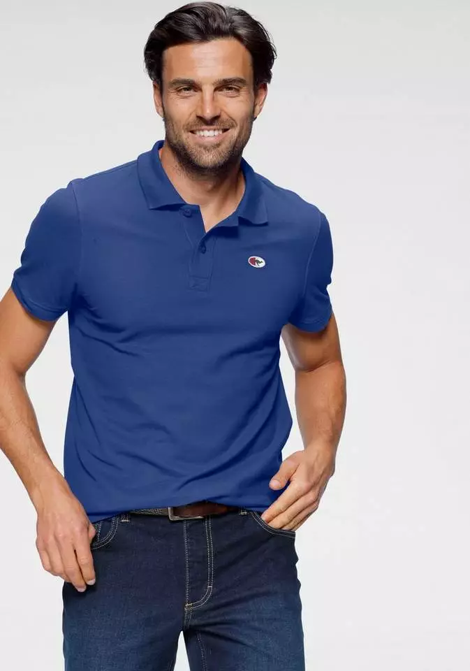 KangaROOS Poloshirt unifarben Royalblau, Khaki, Rot, Marine 9 KangaROOS Poloshirt unifarben Royalblau, Khaki, Rot, Marine – Bild 9