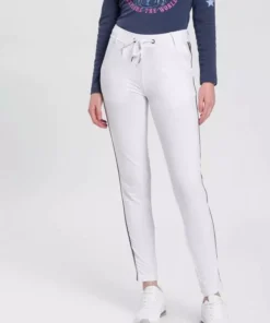 KangaROOS Jogger Pants mit seitlichem, aufgesetztem Galon-Streifen Marine, Weiß, Graublau-meliert, Schwarz