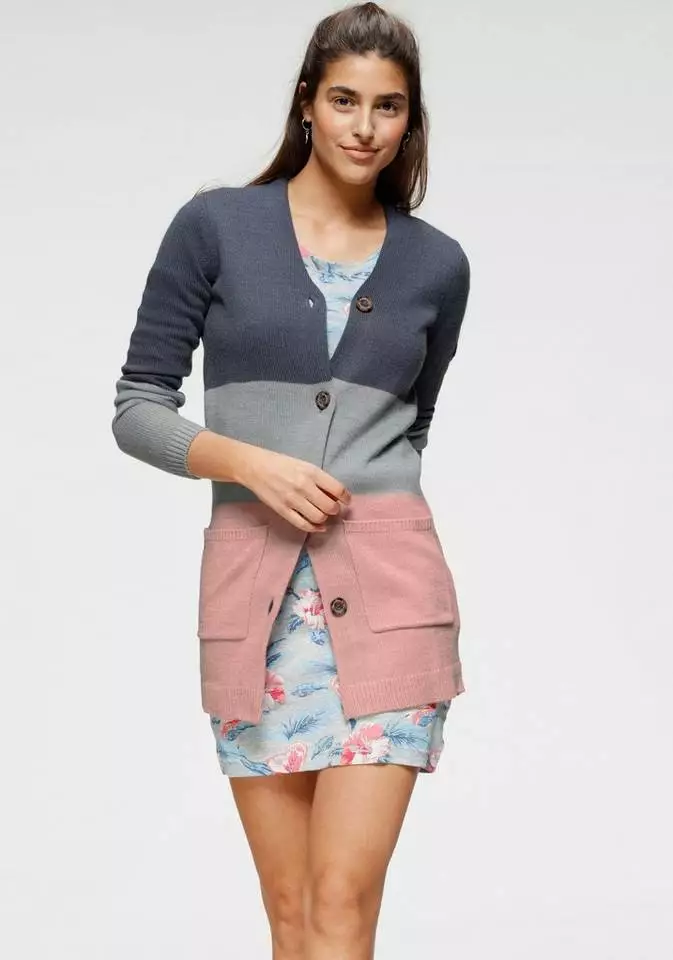 KangaROOS Longstrickjacke in Colorblocking -Optik 1 KangaROOS Longstrickjacke in Colorblocking -Optik