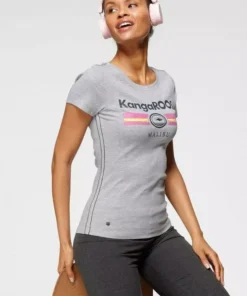KangaROOS T-Shirt mit Label Metallic Print Hellgrau-meliert, T&uuml;rkis, Schwarz, Marine -KangaROOS Verkaufsladen fd9adf2d 2143 566c 823b c985300a5714