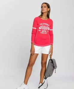 KangaROOS Langarmshirt mit Print Vorne und an Ärmeln Wei&szlig;, Koralle, Marine -KangaROOS Verkaufsladen fe1f066a d377 53e4 8f3b 79a6d8ac0730