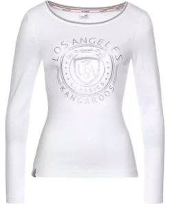 KangaROOS Rundhalsshirt mit großem Logodruck im Collage-Look Hellgrau-meliert, Wei&szlig; -KangaROOS Verkaufsladen fe999314 e0f2 5da5 ace1 7ed29a3d1298